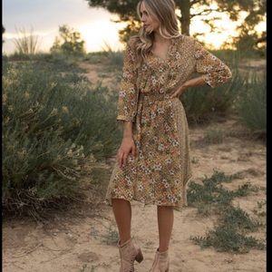 NWT Anthropologie Boho Style Figueroa & Flower Boho Hanky Dress L